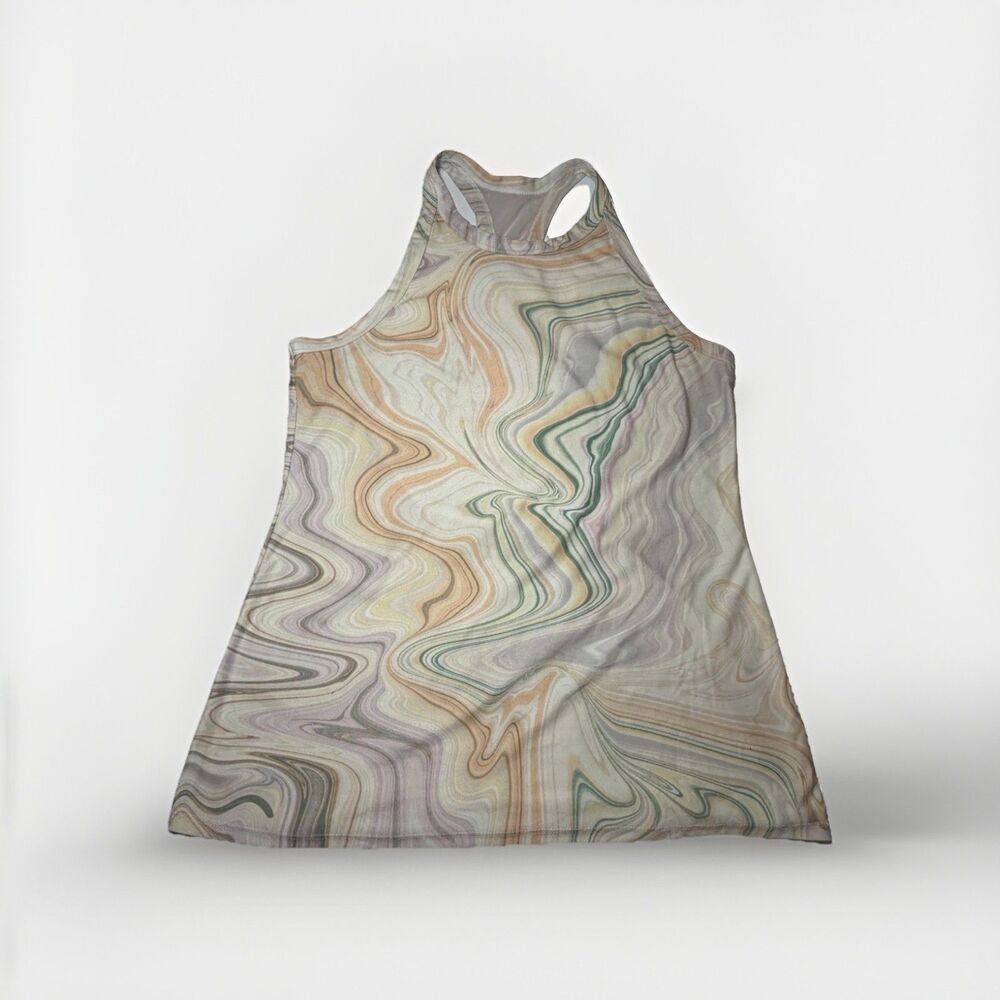 Old Navy Go Dry Ultralite Racerback Tank Top Women’s S Marble Print Activewear